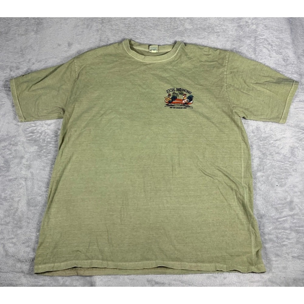 Crazy Shirts SOCIAL DISTANCING ALOHA STYLE KEEP ONE LONGBOARD APART CRAZY SHIRT